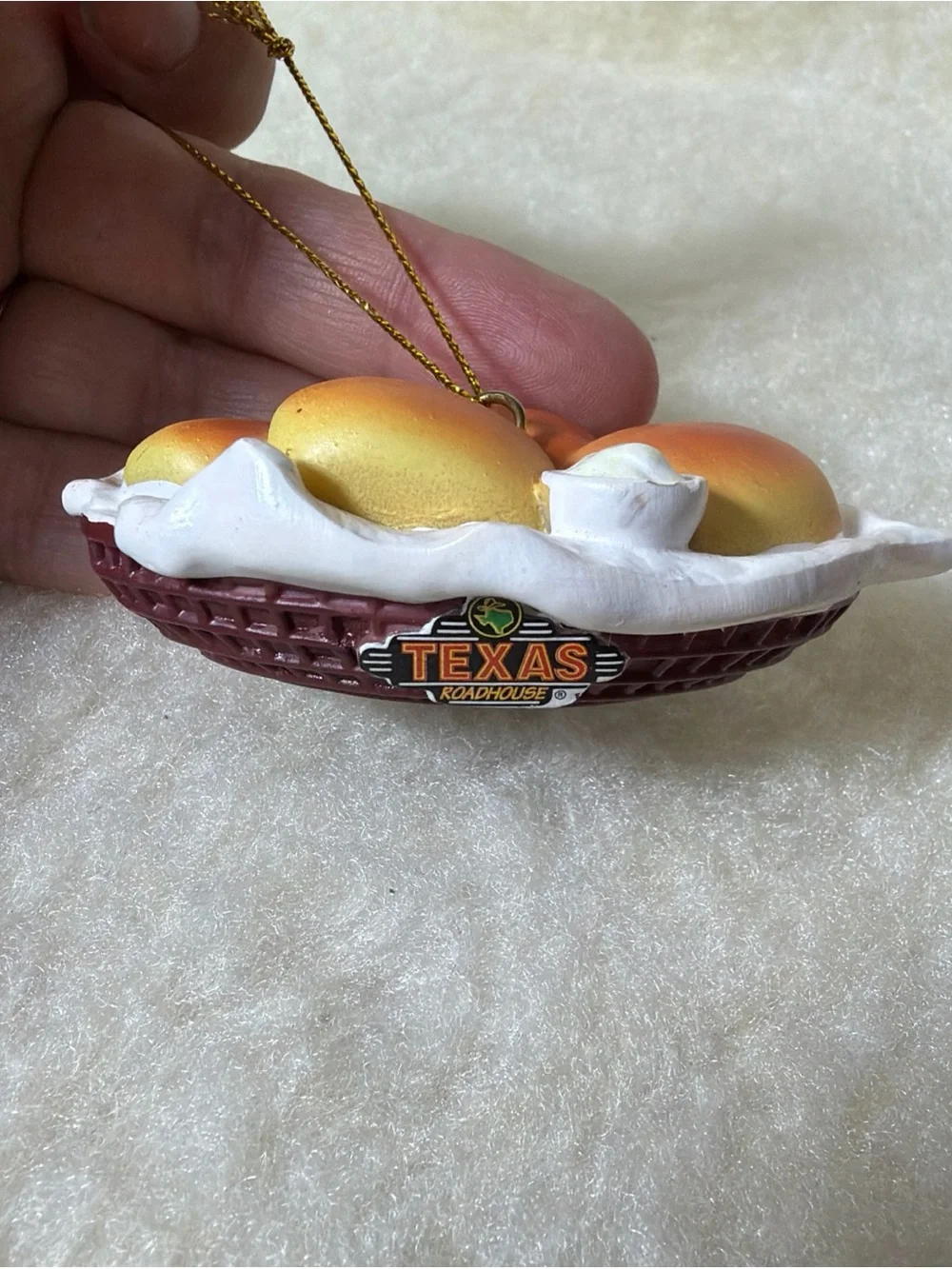 Texas Roadhouse Hanging Ornament Bread Rolls Basket